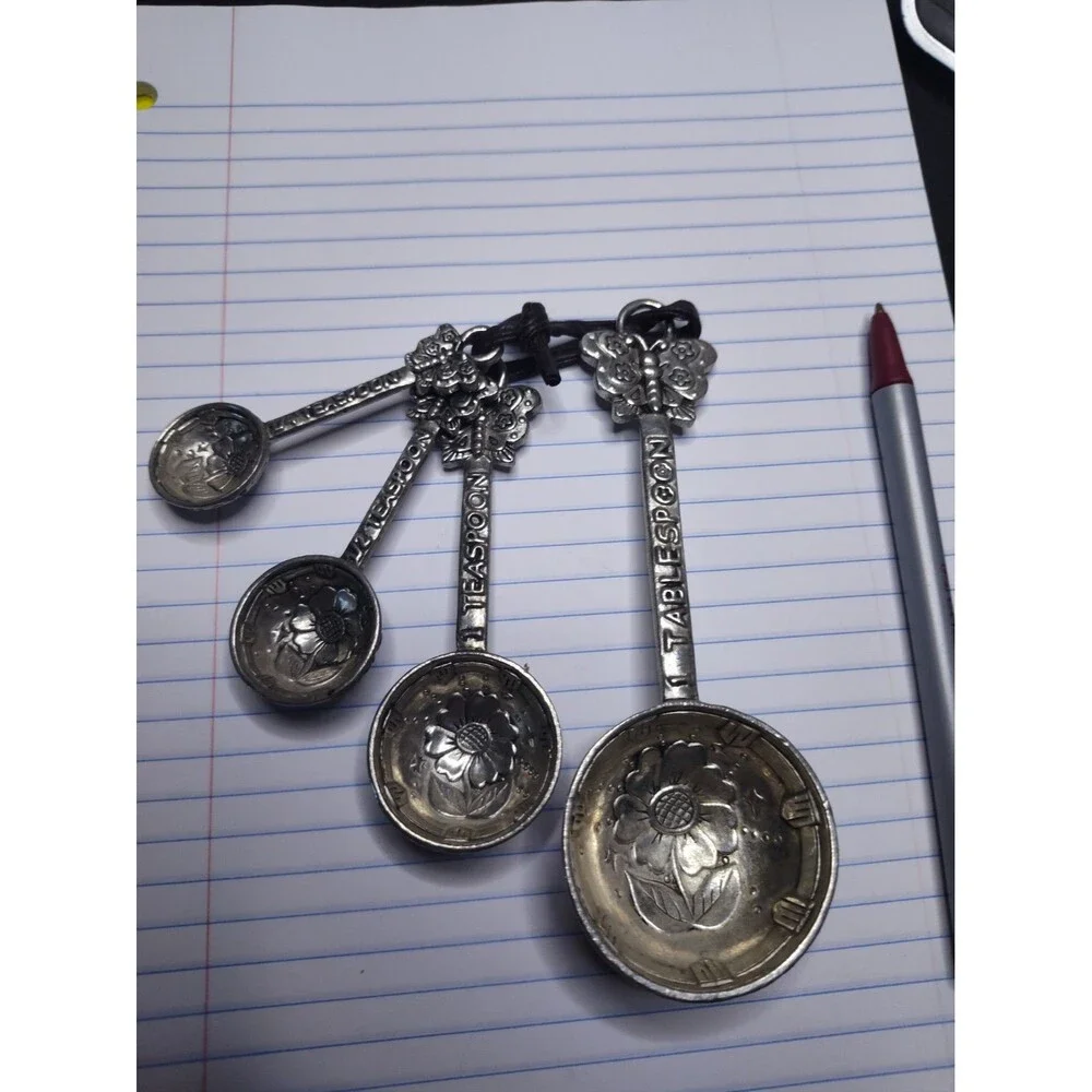 Tin Woodsman Handcrafted Celtic Design Pewter Measuring Cups With Hanger